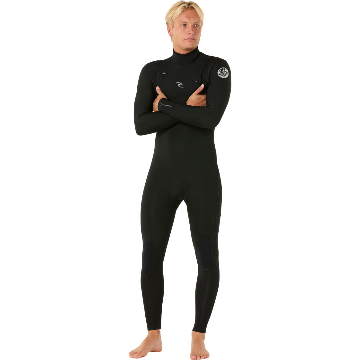 2026 Rip Curl Da Uomo Dawn Patrol 3/2mm Chest Zip Muta 16RMFS - Black